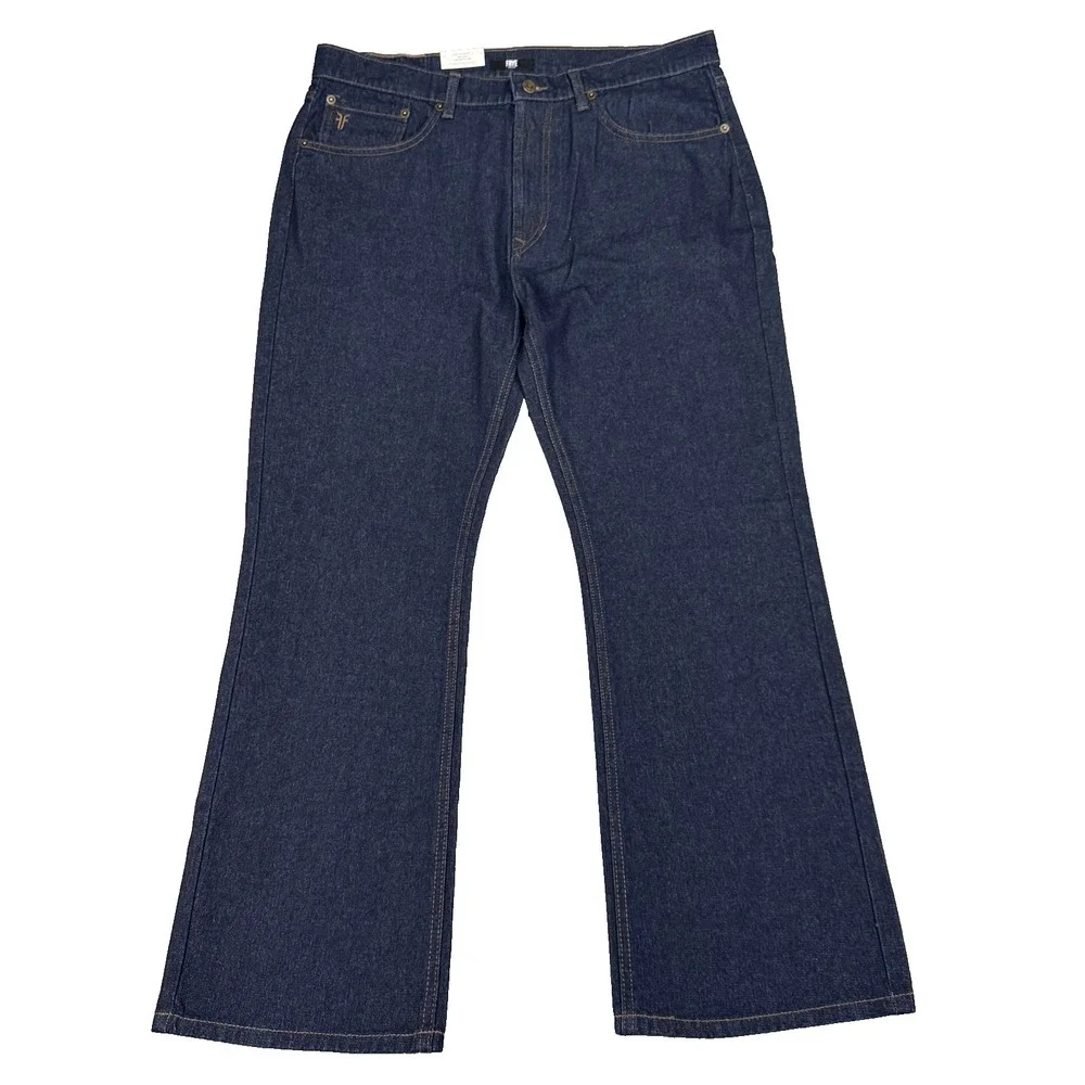 Frye Mens Slim Bootcut Jeans Size 36x30 Dark Wash Casual Cotton Denim NWT